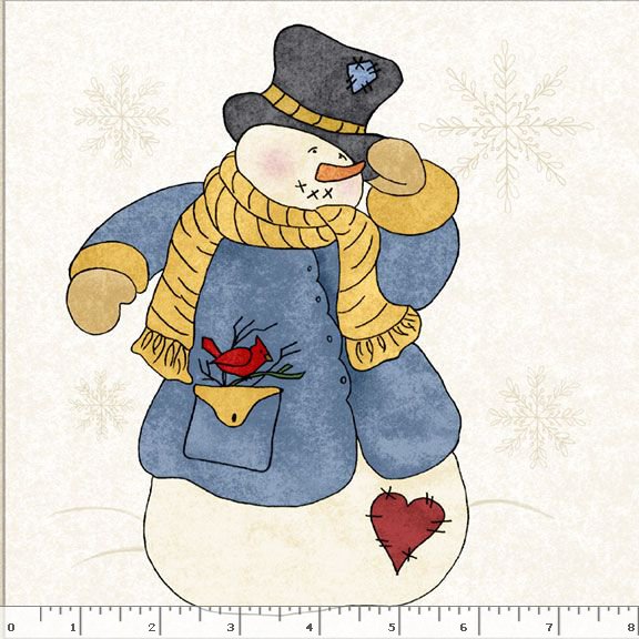 Friends & Flakes 24" Snowman Panel Multi