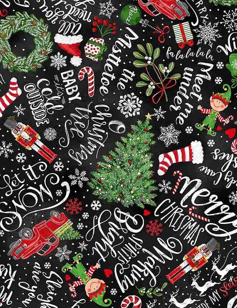 Peace Joy & Love Holiday Chalkboard - CD1481-BLK