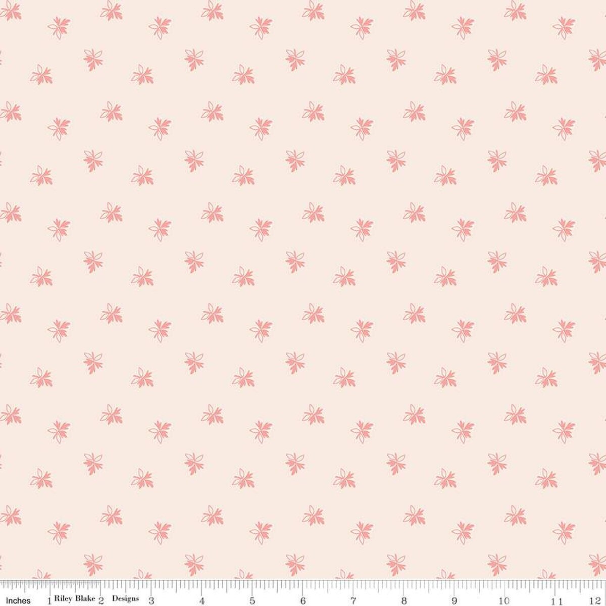 Floral pattern on a light pink background