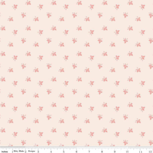 Floral pattern on a light pink background
