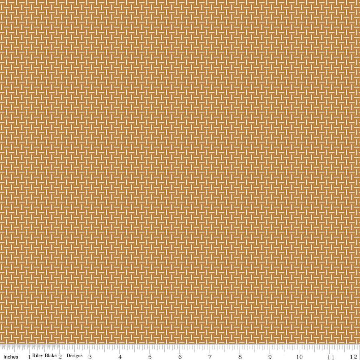 Textured fabric pattern with a grid design on a brown background