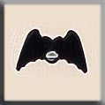 Mill Hill Glass Treasures Bat Matte Black