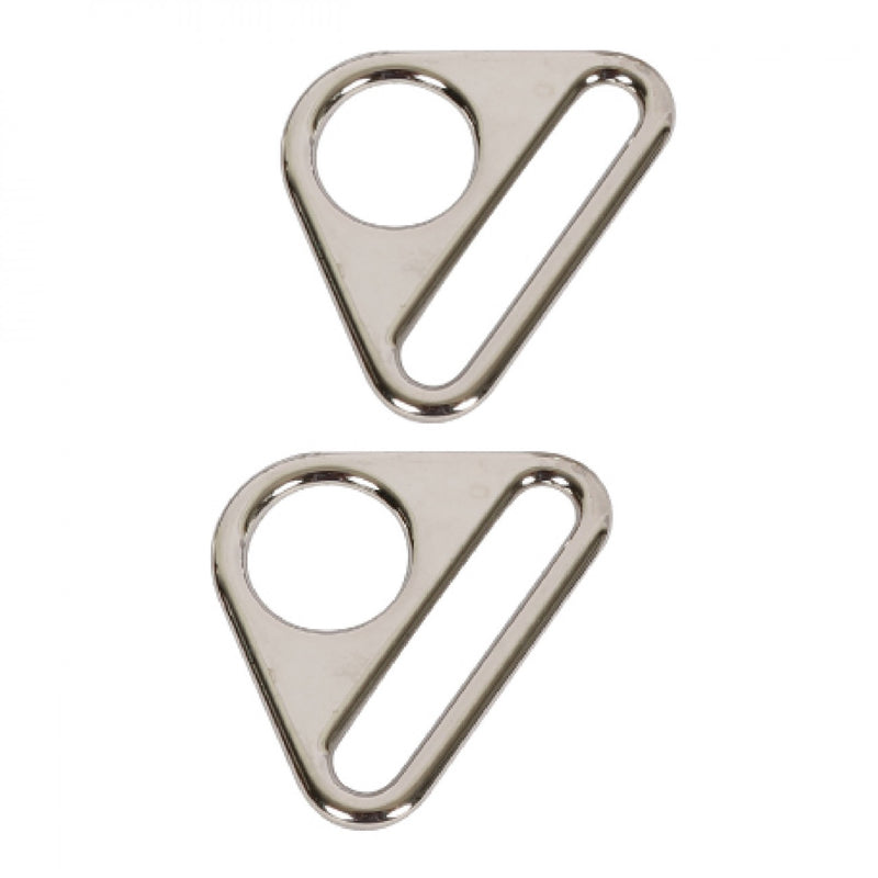 Triangle Ring Flat 1in Nickel Set of Two - HAR1TRNTWO