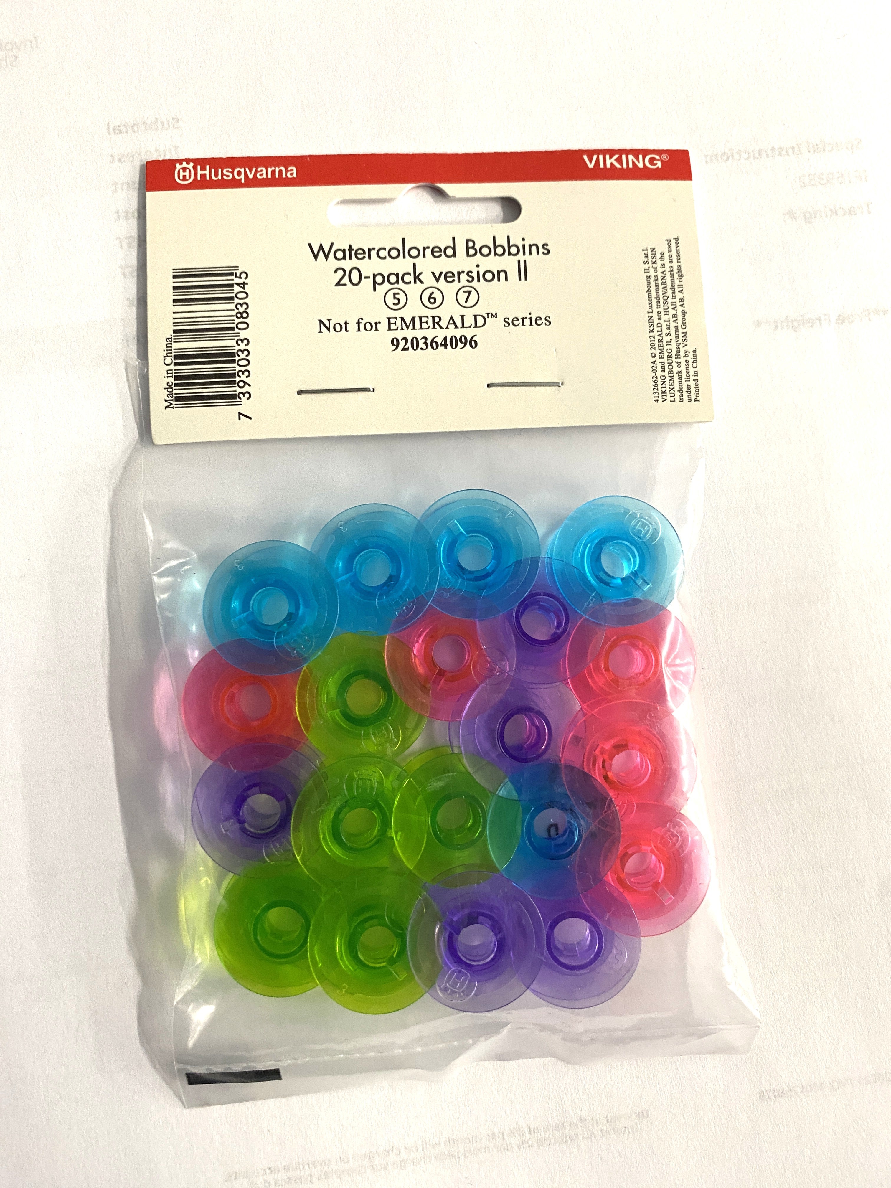HV Water Colored Bobbins 20-PK (GRP 5,6,7)