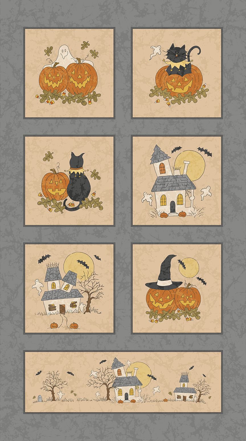 Halloween Haunts 24" Panel Multi