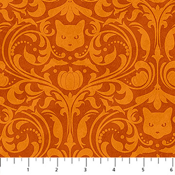 Hallow's Eve Orange Damask