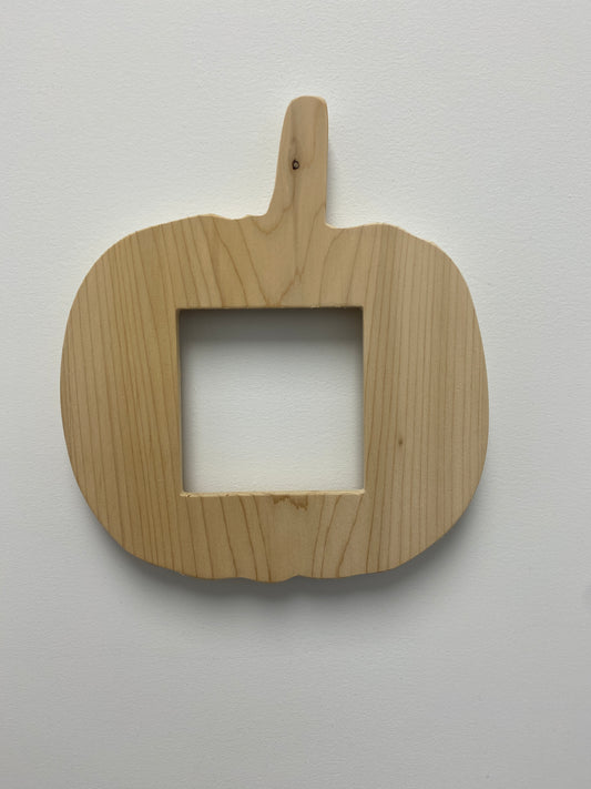 Handmade Wooden Small Pumpkin Shaped Frame