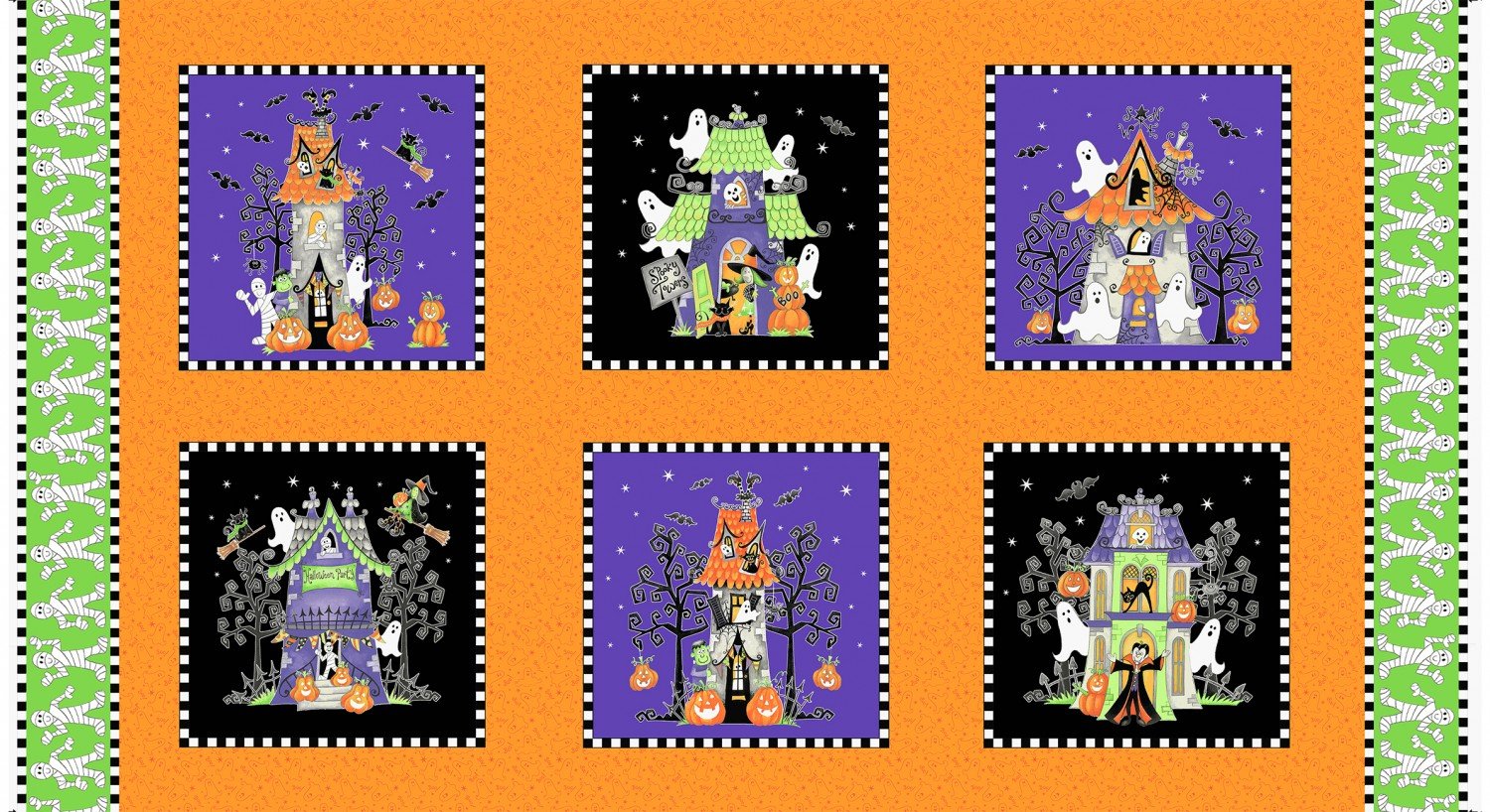 Here We Glow Orange Blocks Panel (Glow in the Dark)