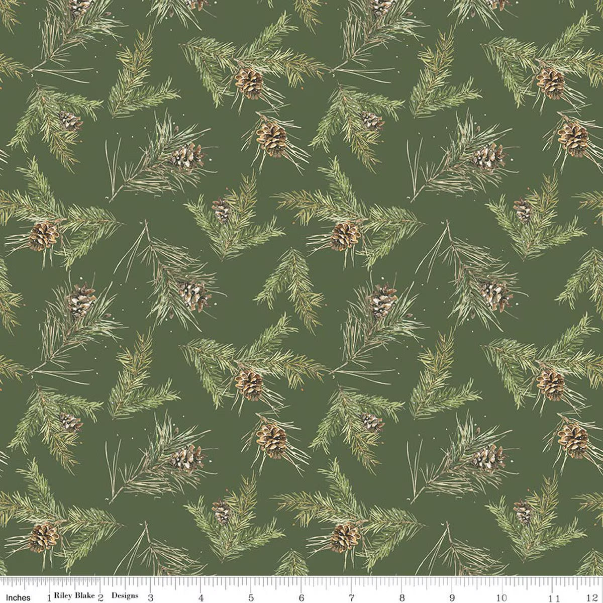Holiday Spirit Pinecones Green