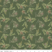 Holiday Spirit Pinecones Green