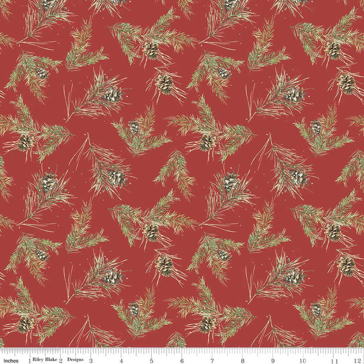 Holiday Spirit Pinecones Red