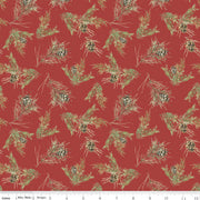 Holiday Spirit Pinecones Red