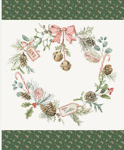 Holiday Spirit Season's Greetings Wreath Panel