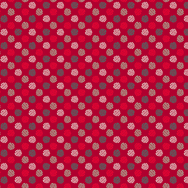 Holiday Stitches Berries Deep Red