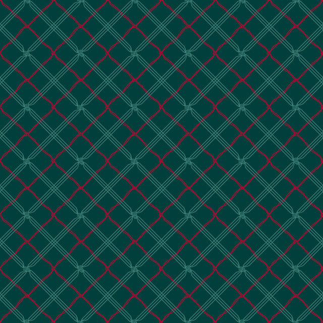 Holiday Stitches Plaid Deep Green