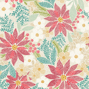 Holiday Stitches Stitched Christmas Floral Cream