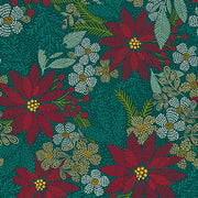 Holiday Stitches Stitched Christmas Floral Deep Green