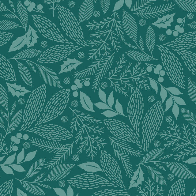 Holiday Stitches Stitched Evergreens Deep Green