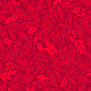 Holiday Stitches Stitched Evergreens Red