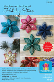 Holiday Stars Machine Embroided