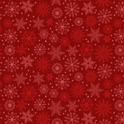 Holly Jolly Calico Crimson Snowflakes
