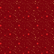 Holly Jolly Calico Crimson Stars
