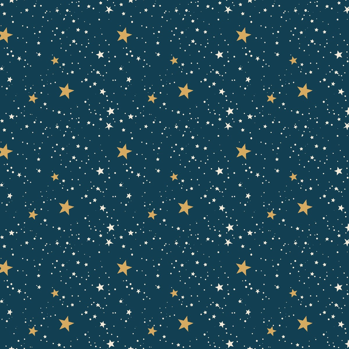 Holly Jolly Calico Navy Stars