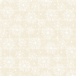 Holly Jolly Flannel Snowflakes Cream