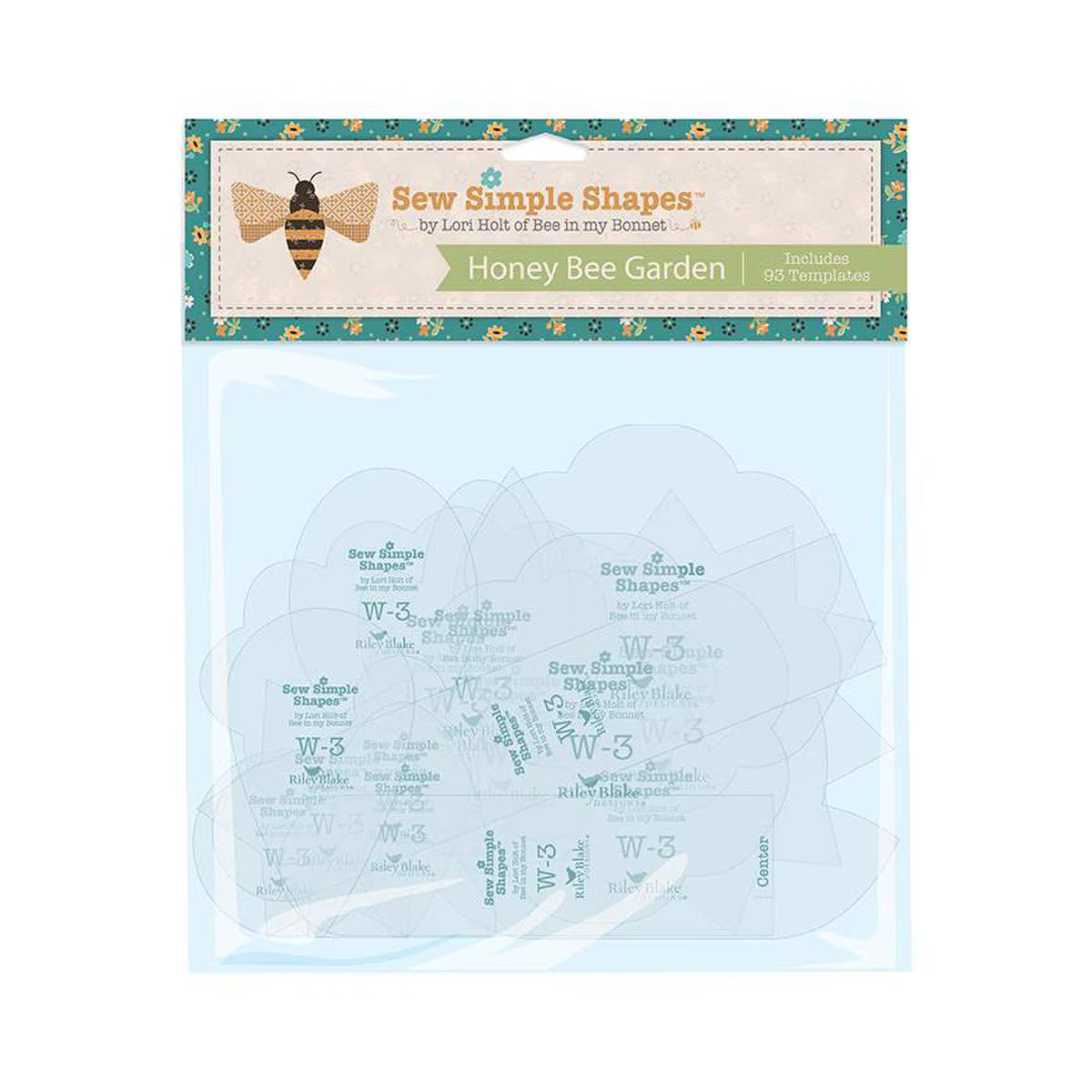 Packaging of 'Sew Simple Shapes' with bee design.