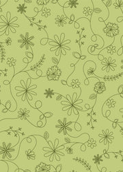 Swirl Floral Green