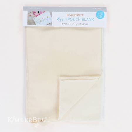 Zipper Pouch Blank Canvas Cream Large KDKB270