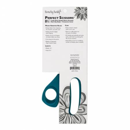 Perfect Scissors Teal 8-1/2in Bent Handle Micro-serrated Blade KKB032