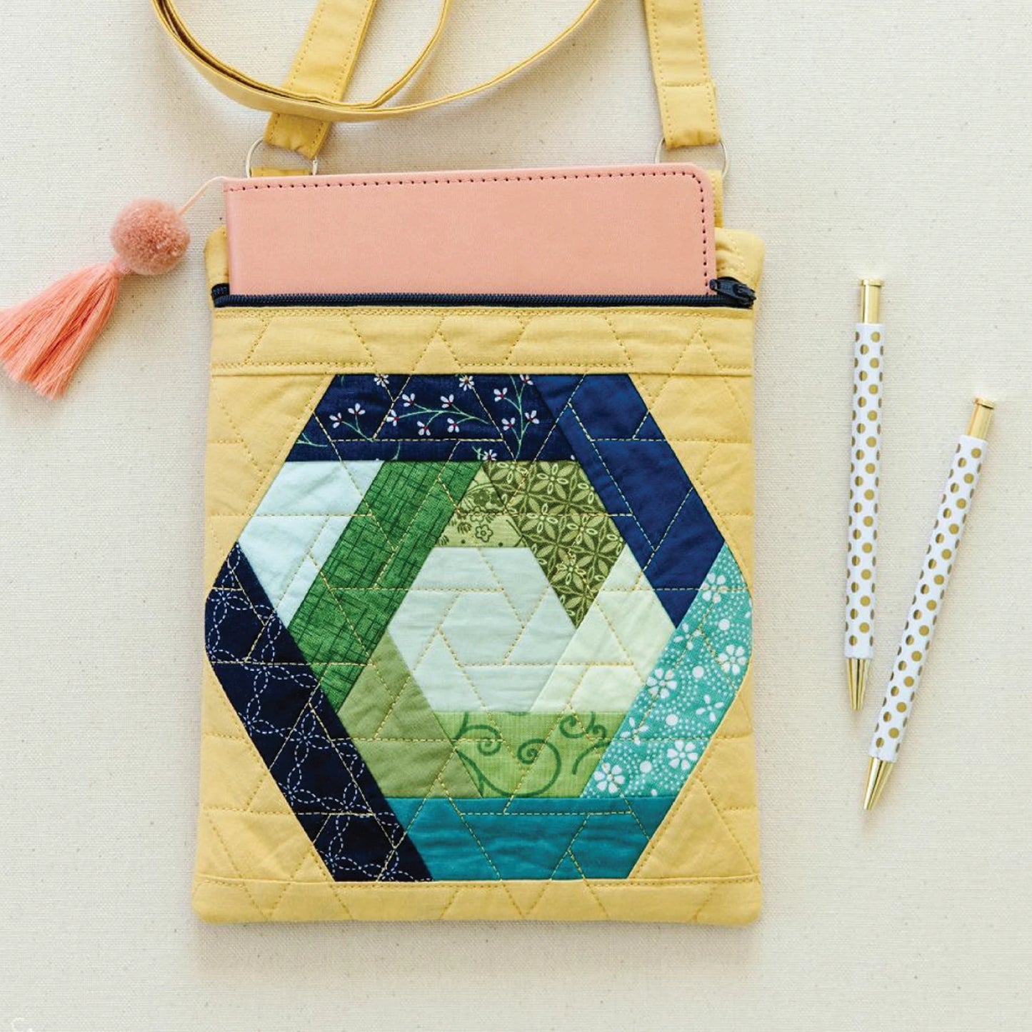Kimberbell Classic Vol 4 Hexagon Log Crossbody Bag