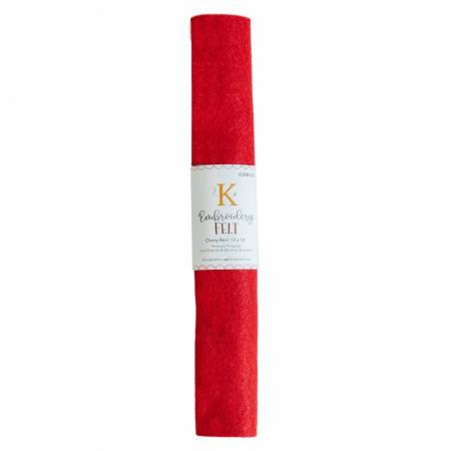 KB Embroidery Felt Cherry Red