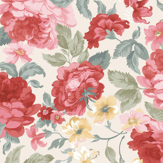 La Fleur Flannel Focal Floral Cream Multi