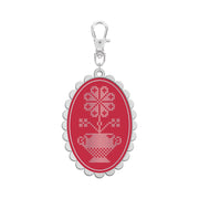 Lori Holt Enamel Happy Charm Cross Stitch