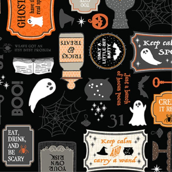 Pumpkins & Potions Black - MAS10570-J