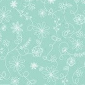 Swirl Floral Aqua - MAS8261-Q