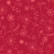 KB - Swirl Floral Red - MAS8261-R