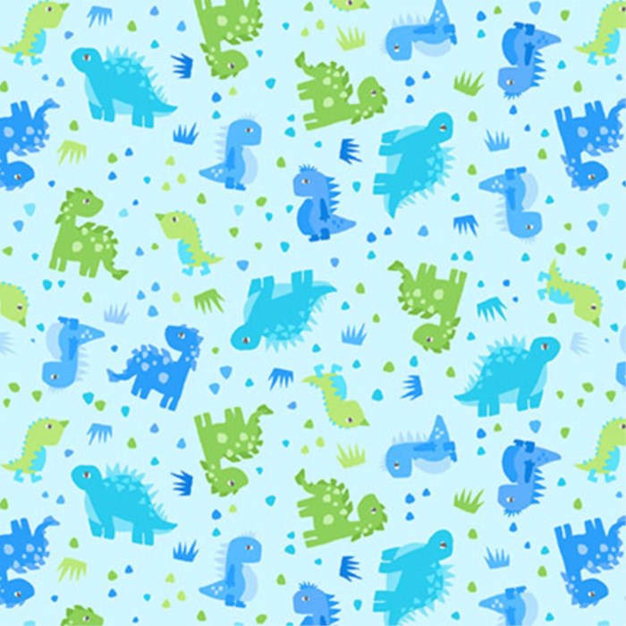 Playtime Flannel Dinosaurs Aqua - MASF10452F-Q