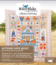 Machine Embroidery Autumn Love Quilt Projects (USB)