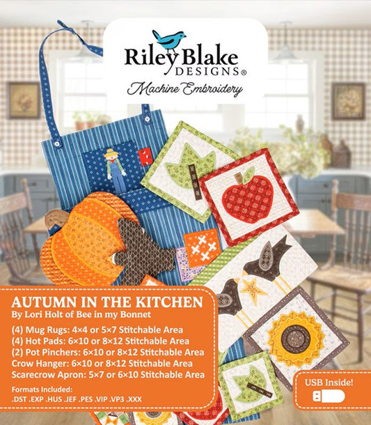 Machine Embroidery Autumn in the Kitchen Projects (USB)