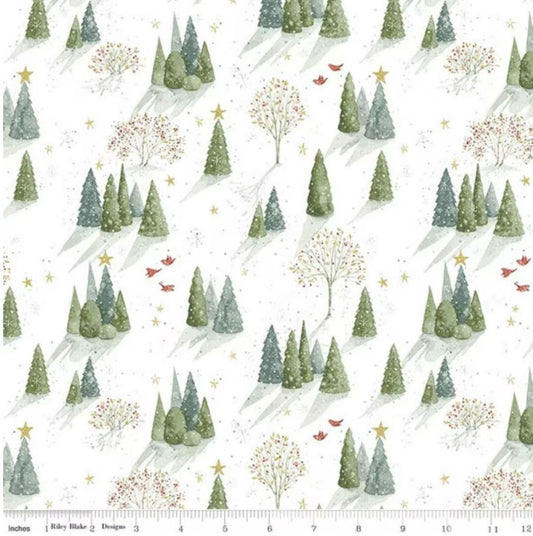 Magical Winterland Trees White