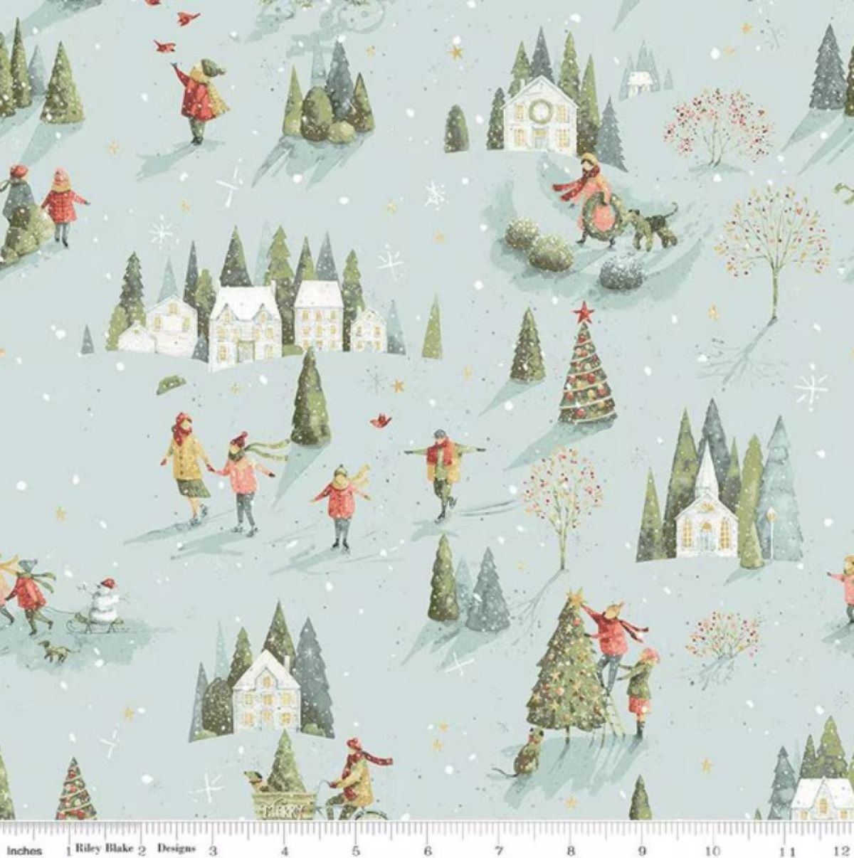 Magical Winterland Winter Scene Blue