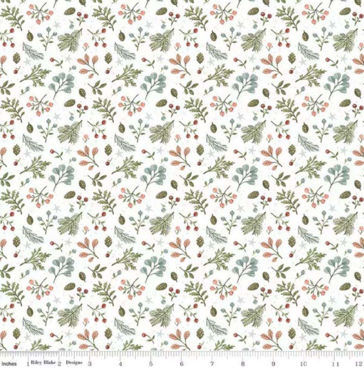 Magical Winterland Foliage White