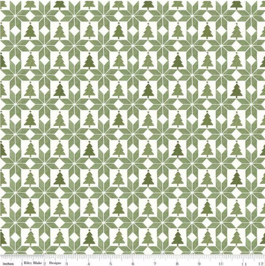 Magical Winterland Patchwork Green
