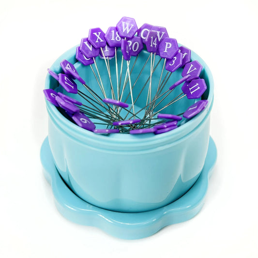 Magnetic Pin Cup Large Bohemian Blue