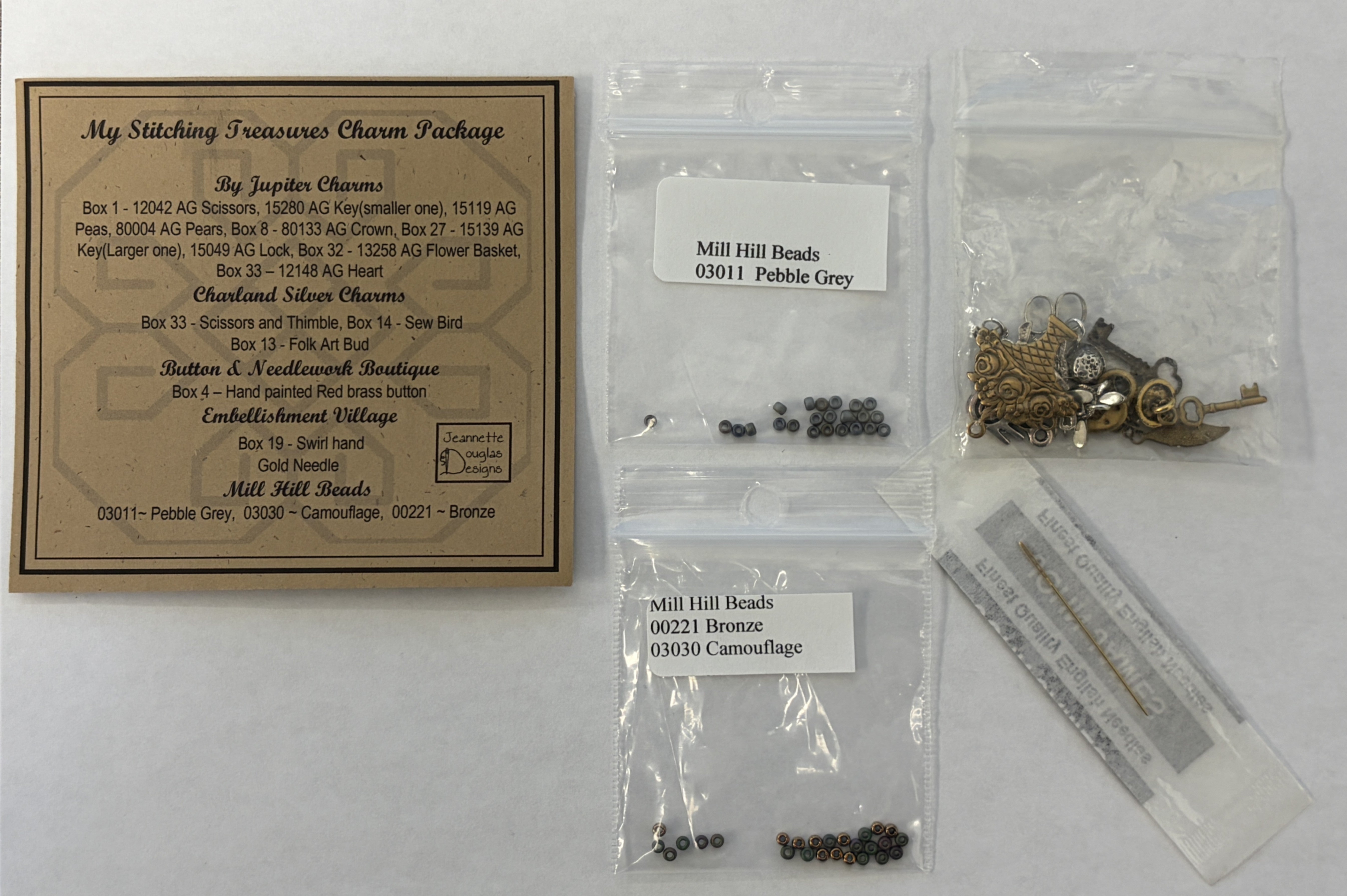 Jeannette Douglas Designs - My Stitching Treasure Charm Package