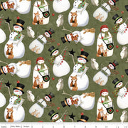 FQ Northern Christmas Snowmen Green
