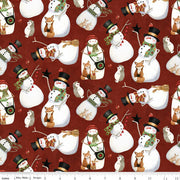 FQ Northern Christmas Snowmen Red